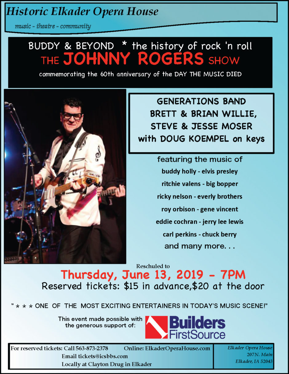 The Johnny Rogers Show Elkader Opera House